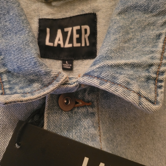 Lazer Mens Denim Jacket (Large) - Picture 3 of 4